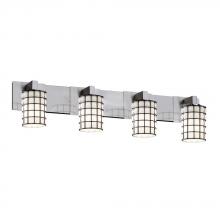 Justice Design Group WGL-8924-10-GRCB-NCKL - Modular 4-Light Bath Bar