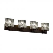 Justice Design Group WGL-8924-10-SWCB-DBRZ - Modular 4-Light Bath Bar