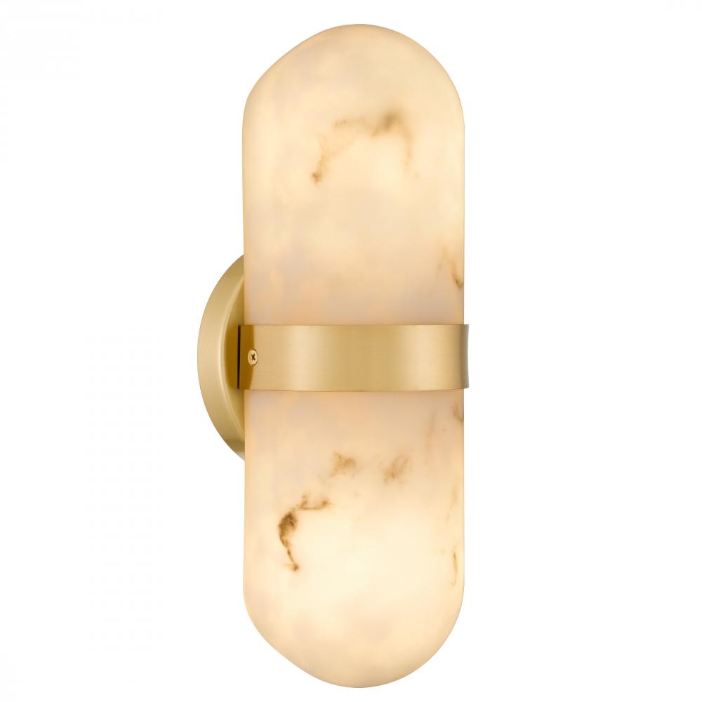 Bree 2-Light Brushed Gold Wall Sconce