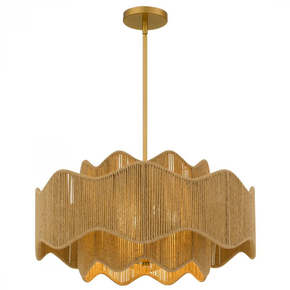 Evander 4-Light Brushed Gold Pendant Light
