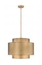 Z-Lite 739P24-RB - Harlech Collection Three-Light Pendant in Rubbed Brass