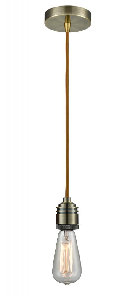 Winchester - 1 Light - 2 inch - Antique Brass - Cord hung - Mini Pendant