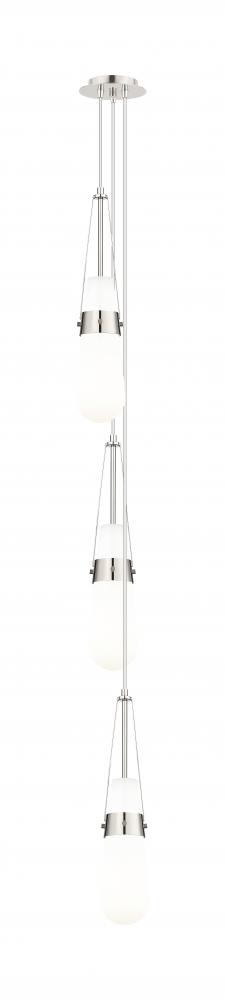 Milan - 3 Light - 6 inch - Polished Nickel - Multi Pendant