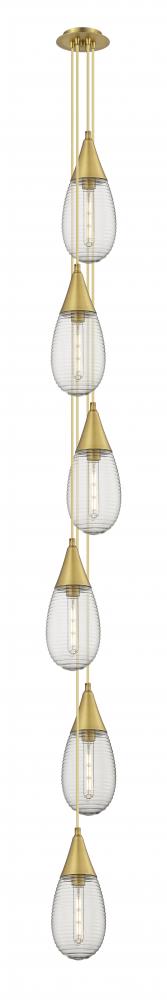 Malone - 6 Light - 8 inch - Brushed Brass - Multi Pendant