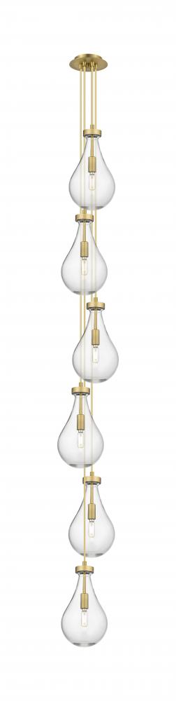 Owego - 6 Light - 7 inch - Brushed Brass - Multi Pendant