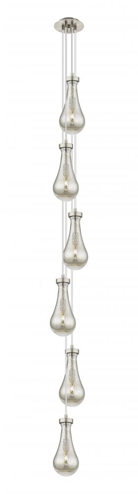 Owego - 6 Light - 7 inch - Brushed Satin Nickel - Multi Pendant