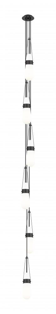 Milan - 6 Light - 6 inch - Matte Black - Multi Pendant