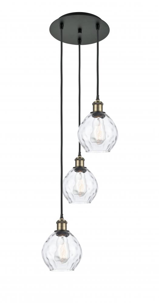 Waverly - 3 Light - 13 inch - Black Antique Brass - Cord Hung - Multi Pendant