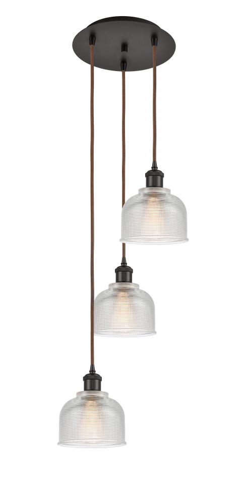 Dayton - 3 Light - 12 inch - Oil Rubbed Bronze - Cord Hung - Multi Pendant