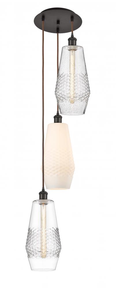 Windham - 3 Light - 14 inch - Oil Rubbed Bronze - Cord hung - Multi Pendant