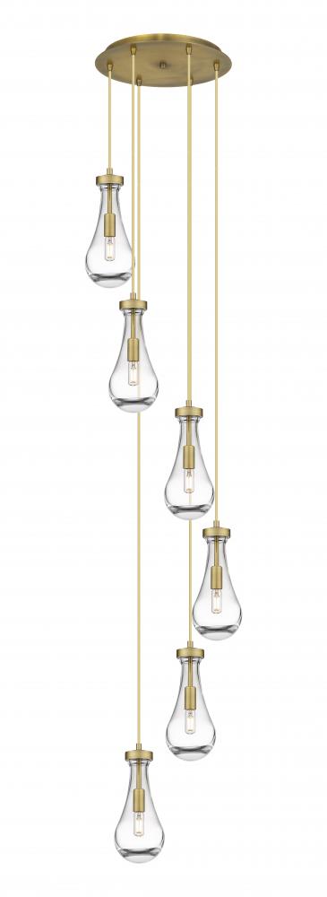 Owego - 6 Light - 16 inch - Brushed Champagne Bronze - Multi Pendant