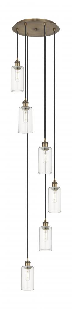 Crown Point - 6 Light - 16 inch - Brushed Brass - Multi Pendant