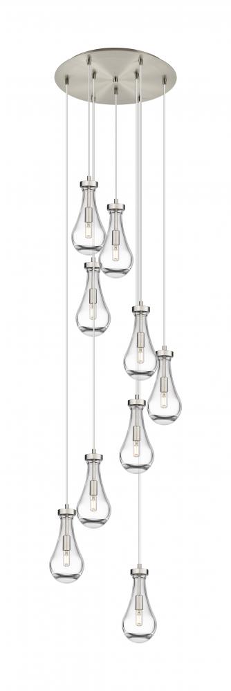 Owego - 9 Light - 19 inch - Brushed Satin Nickel - Multi Pendant