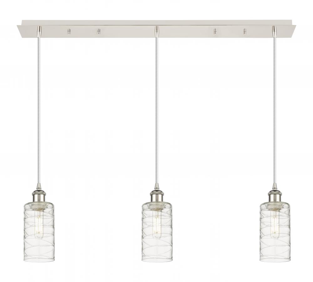 Crown Point - 3 Light - 37 inch - Polished Nickel - Linear Pendant