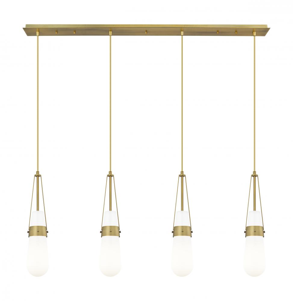 Milan - 4 Light - 48 inch - Brushed Brass - Linear Pendant