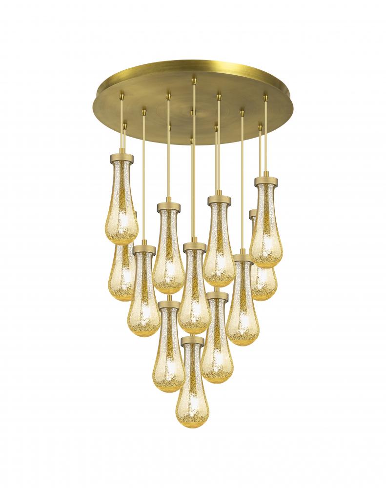 Owego - 12 Light - 24 inch - Brushed Brushed Brass - Multi Pendant