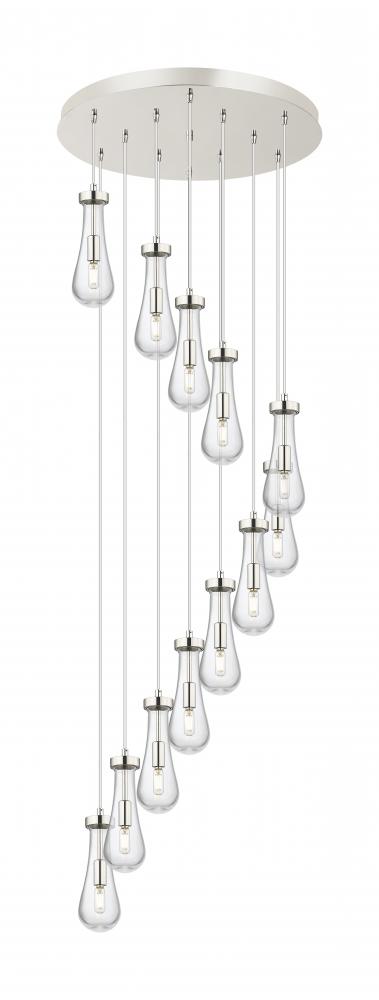 Owego - 12 Light - 24 inch - Polished Nickel - Multi Pendant