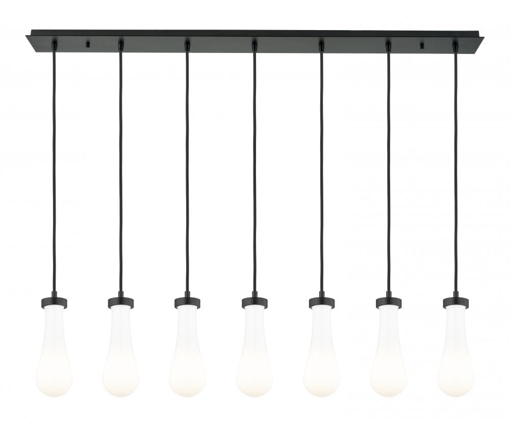 Owego - 7 Light - 49 inch - Brushed Matte Black - Linear Pendant