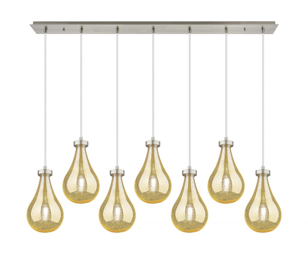 Owego - 7 Light - 49 inch - Brushed Satin Nickel - Linear Pendant