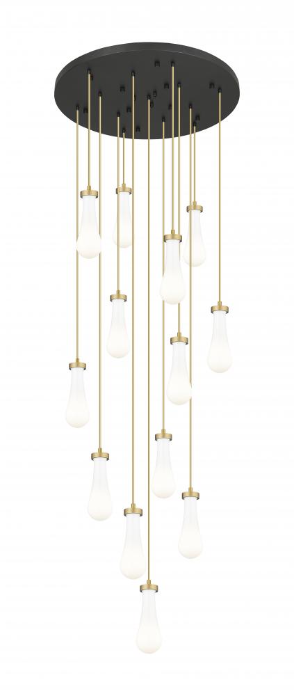 Owego - 13 Light - 32 inch - Brushed Brushed Brass - Multi Pendant