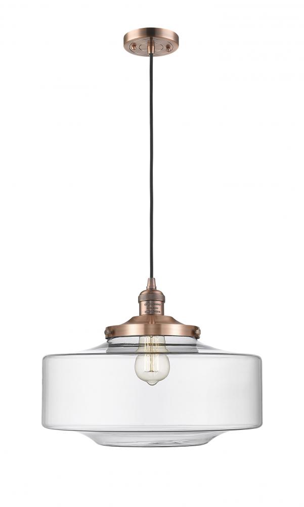 Bridgeton - 1 Light - 16 inch - Antique Copper - Cord hung - Mini Pendant