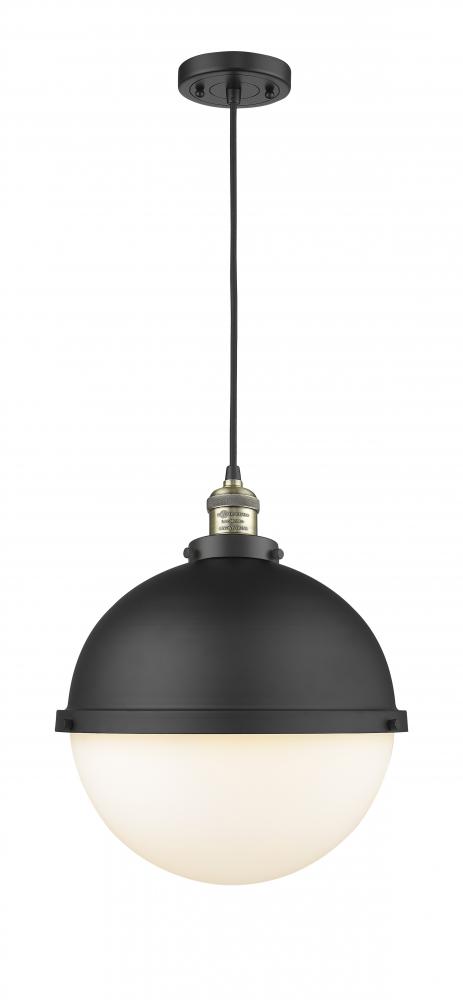 Hampden - 1 Light - 13 inch - Black Antique Brass - Cord hung - Pendant