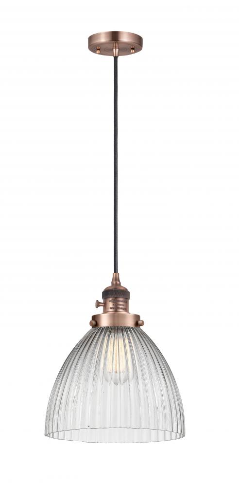 Seneca Falls - 1 Light - 10 inch - Antique Copper - Cord hung - Mini Pendant