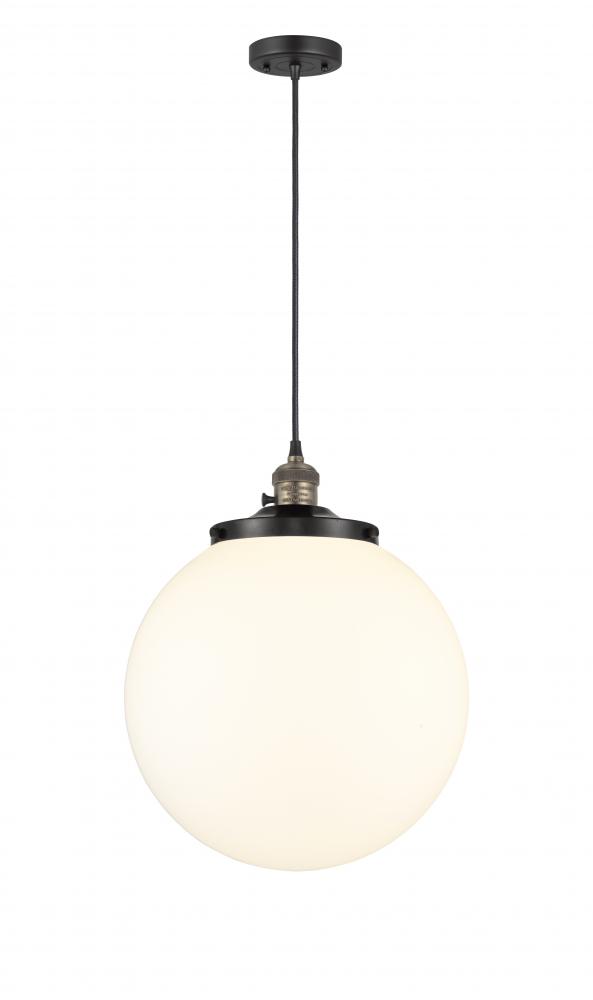 Beacon - 1 Light - 14 inch - Black Antique Brass - Cord hung - Mini Pendant