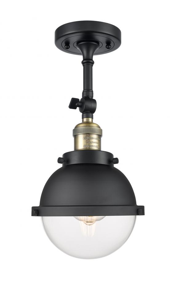 Hampden - 1 Light - 7 inch - Black Antique Brass - Semi-Flush Mount