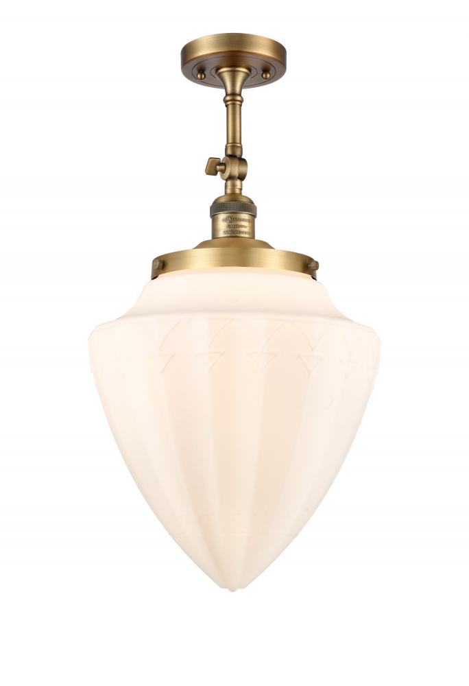 Beacon - 1 Light - 12 inch - Brushed Brass - Semi-Flush Mount