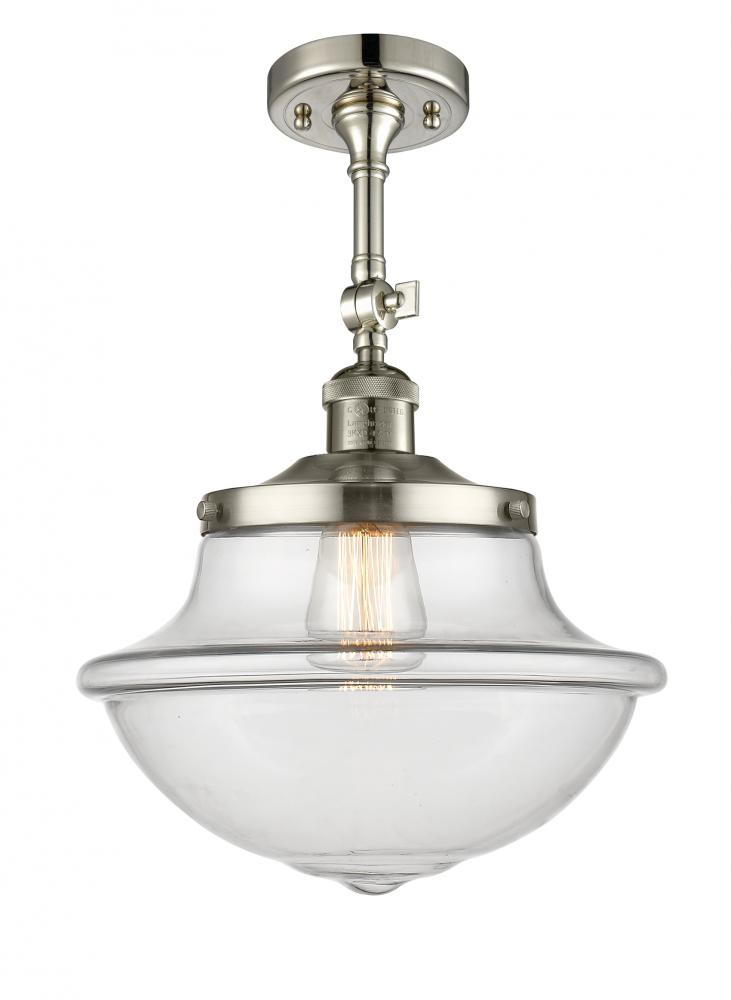 Oxford - 1 Light - 12 inch - Polished Nickel - Semi-Flush Mount