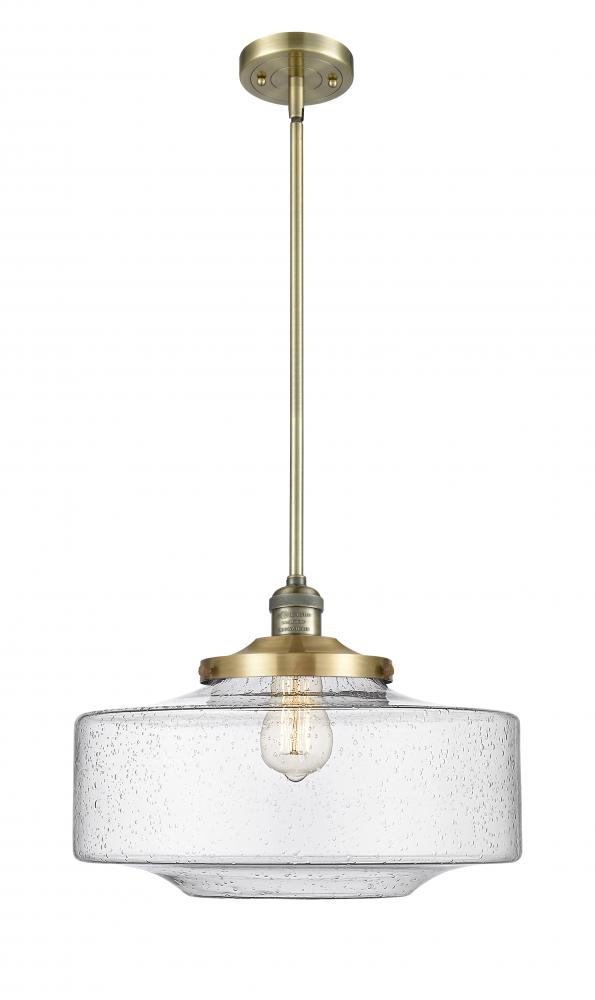 Bridgeton - 1 Light - 16 inch - Antique Brass - Stem Hung - Mini Pendant