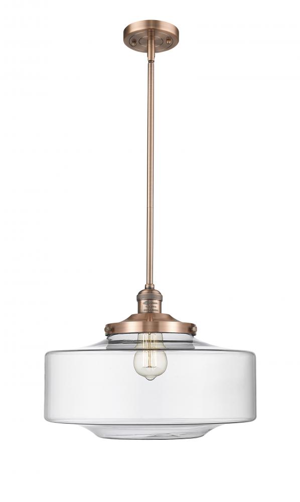 Bridgeton - 1 Light - 16 inch - Antique Copper - Stem Hung - Mini Pendant