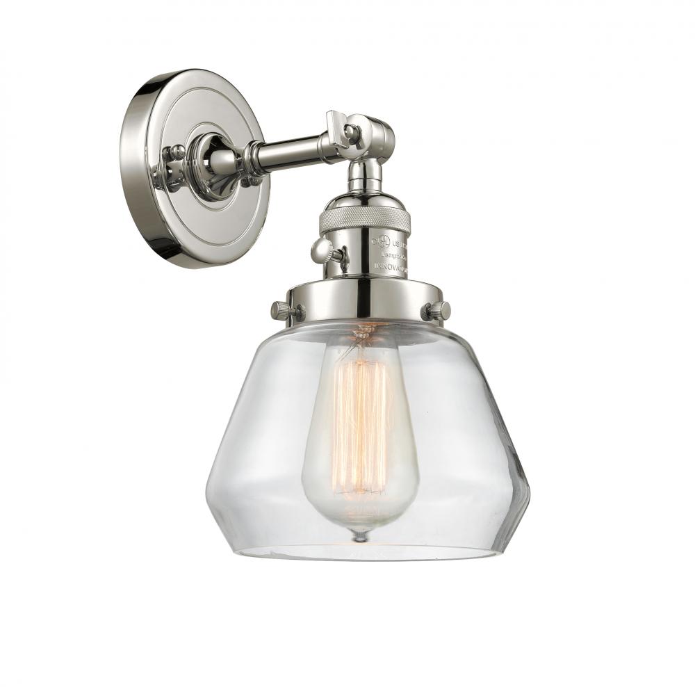 Fulton - 1 Light - 7 inch - Polished Nickel - Sconce