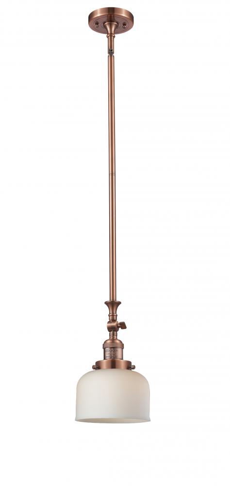 Bell - 1 Light - 8 inch - Antique Copper - Stem Hung - Mini Pendant