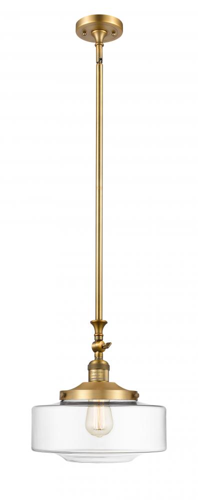 Bridgeton - 1 Light - 12 inch - Brushed Brass - Stem Hung - Mini Pendant