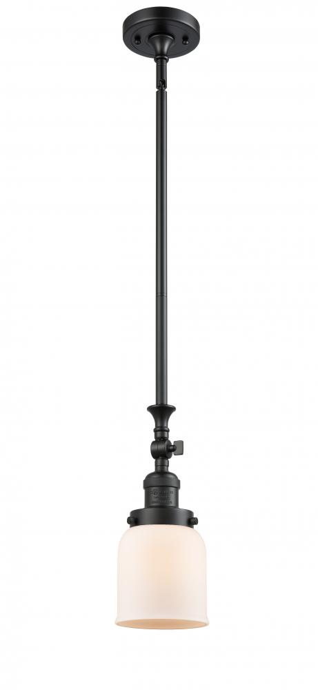 Bell - 1 Light - 5 inch - Matte Black - Stem Hung - Mini Pendant