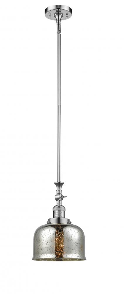 Bell - 1 Light - 8 inch - Polished Chrome - Stem Hung - Mini Pendant