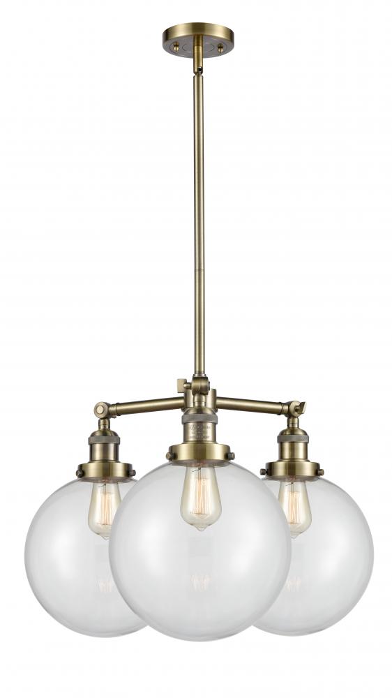 Beacon - 3 Light - 24 inch - Antique Brass - Stem Hung - Chandelier