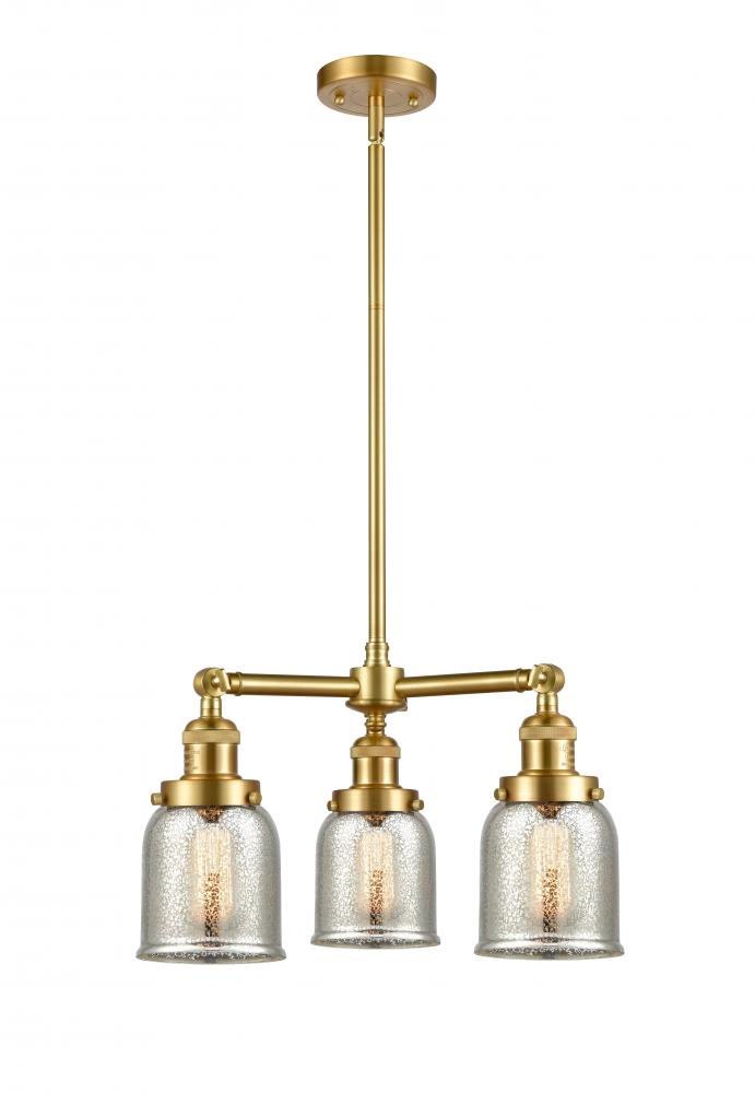 Bell - 3 Light - 19 inch - Satin Gold - Stem Hung - Chandelier