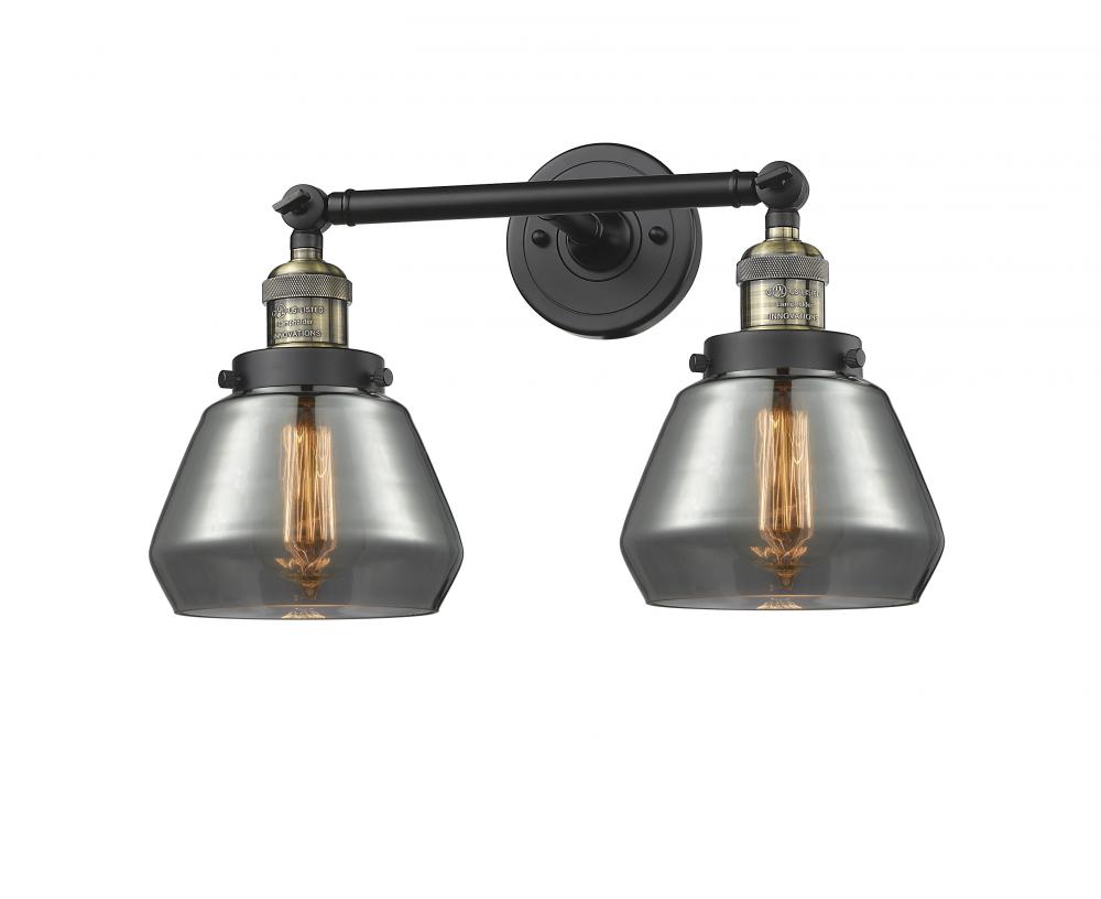 Fulton - 2 Light - 17 inch - Black Antique Brass - Bath Vanity Light