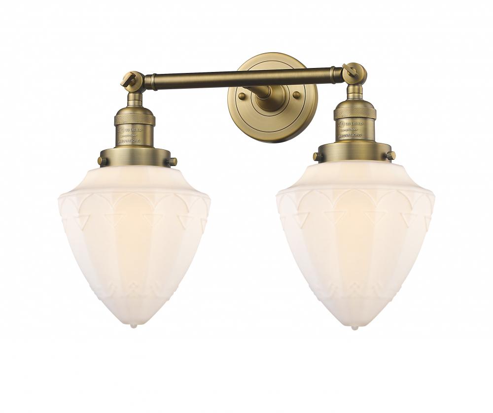 Bullet - 2 Light - 18 inch - Brushed Brass - Bath Vanity Light