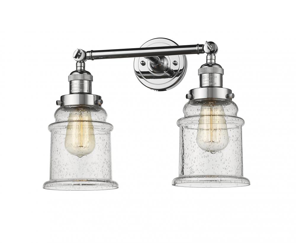 Canton - 2 Light - 17 inch - Polished Chrome - Bath Vanity Light