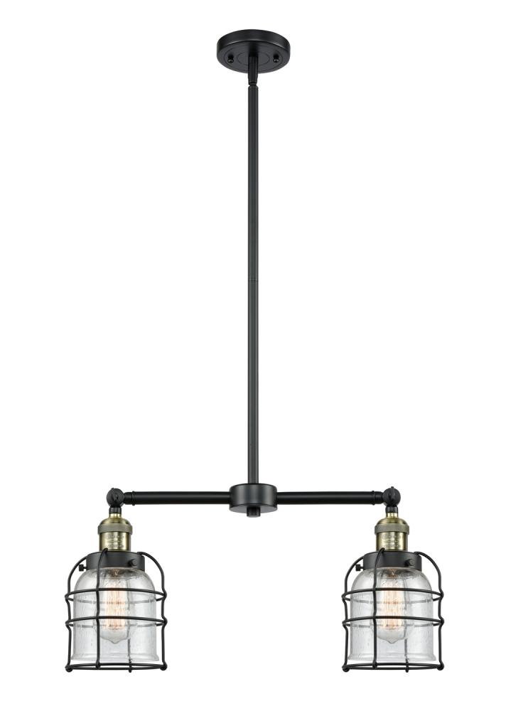 Bell Cage - 2 Light - 21 inch - Black Antique Brass - Stem Hung - Island Light