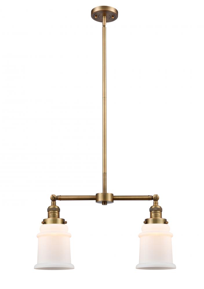 Canton - 2 Light - 21 inch - Brushed Brass - Stem Hung - Island Light