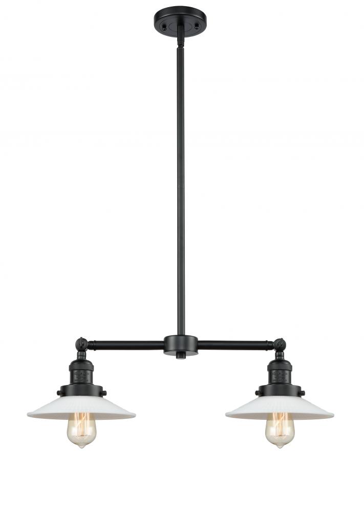 Halophane - 2 Light - 21 inch - Oil Rubbed Bronze - Stem Hung - Island Light