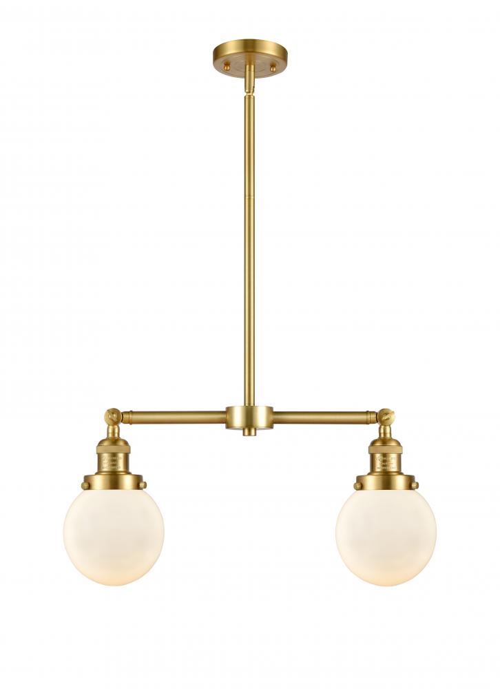 Beacon - 2 Light - 23 inch - Satin Gold - Stem Hung - Island Light