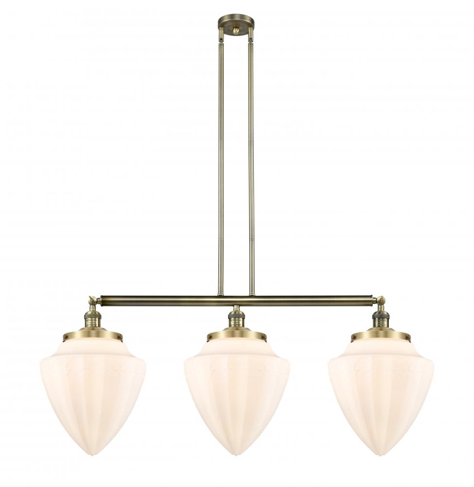 Bullet - 3 Light - 40 inch - Antique Brass - Stem Hung - Island Light