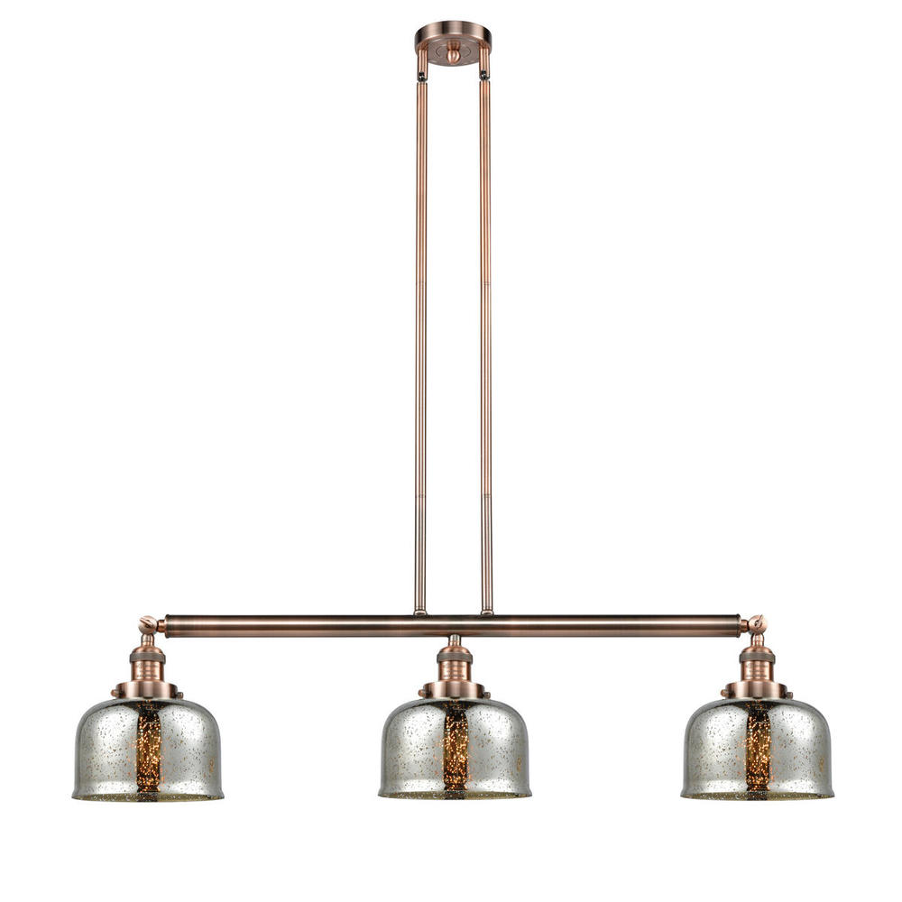 Bell - 3 Light - 41 inch - Antique Copper - Stem Hung - Island Light