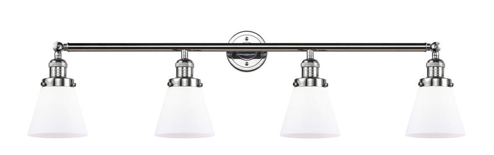 Cone - 4 Light - 42 inch - Polished Chrome - Bath Vanity Light